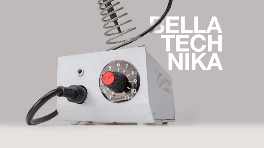 Graphic: analogue tech in white